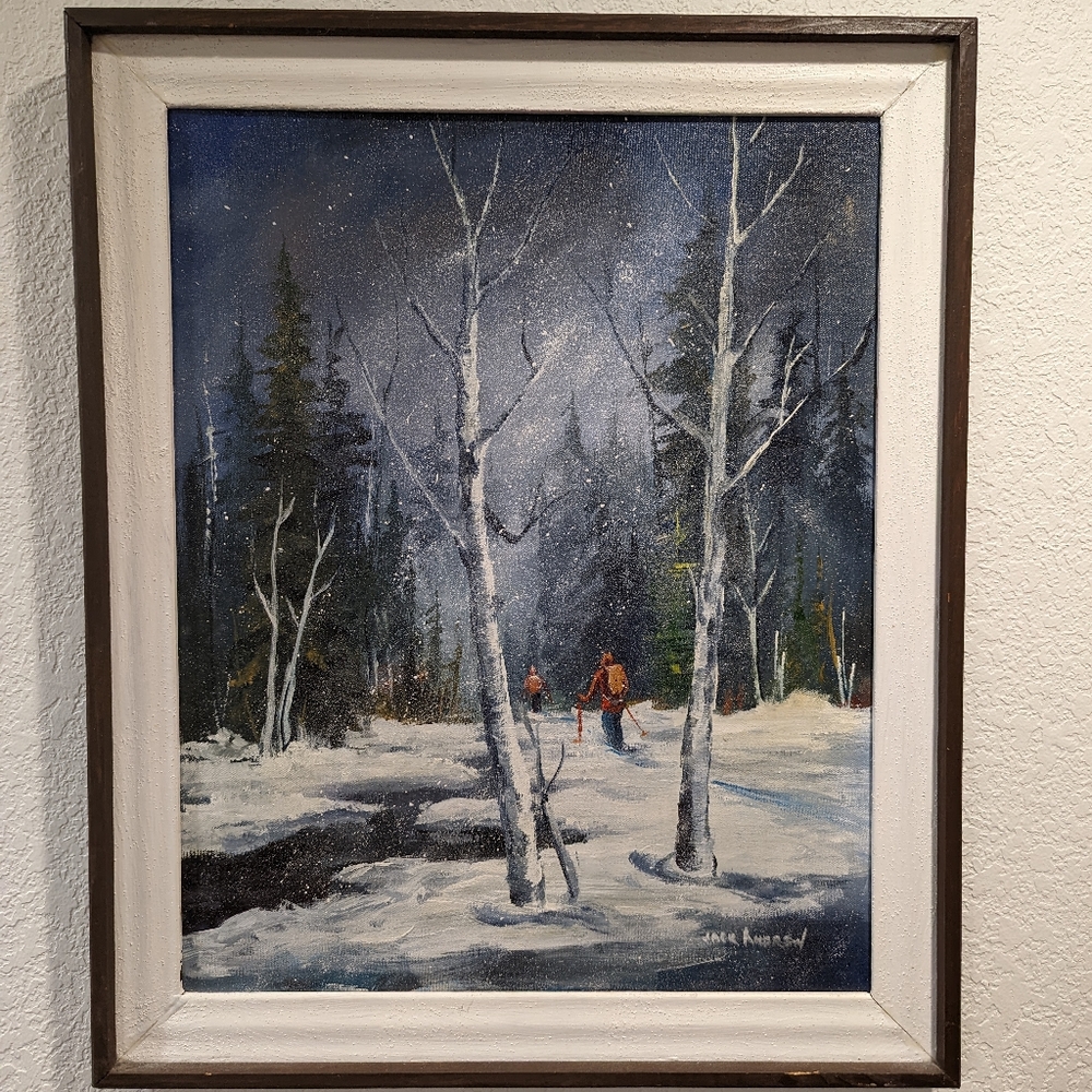 Jack Andrew oil on canvas "Winter Cross Country"